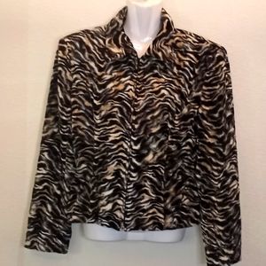 VTG- Giancarlo Ferrari Faux Fur Zip Up Tiger Print Jacket